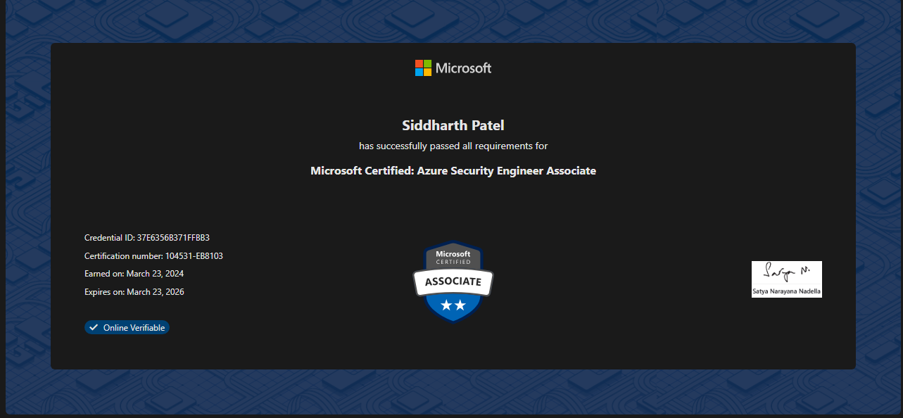 Microsoft Azure Security Engineer Associate