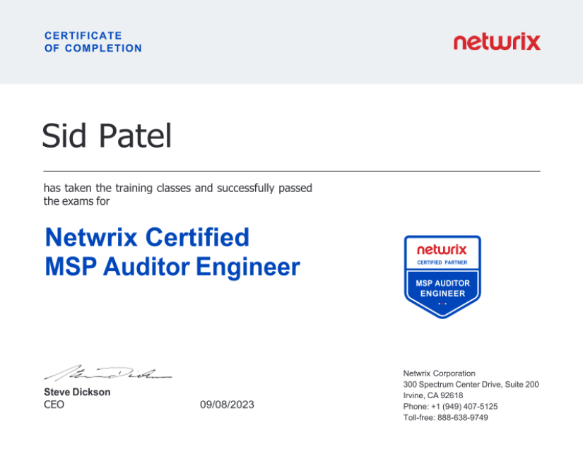 Netwrix MSP Auditor Engineer